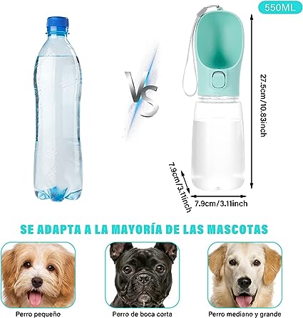 Bebedero portable 550ml - miscompritasweb