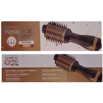 Plancha Queratina Remington + Cepillo Keratin Pro 3D - miscompritasweb