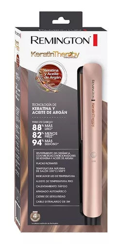 Plancha Queratina Remington + Cepillo Keratin Pro 3D - miscompritasweb
