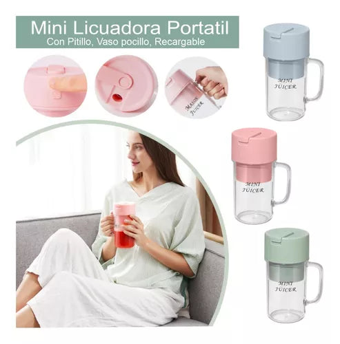 Mini licuadora USB con pitillo - miscompritasweb