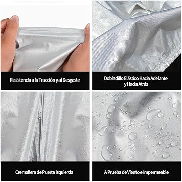 Pijama forro protector con cremalleras en puertas para carro