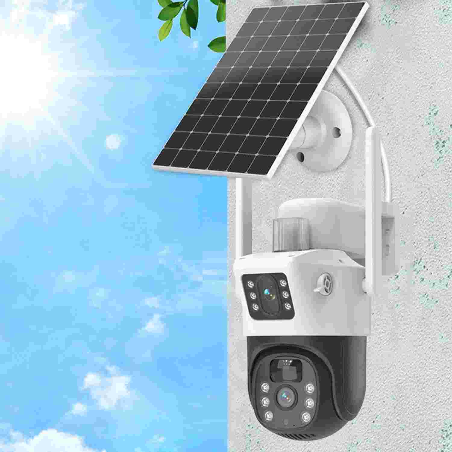 Cámara Solar de seguridad 360° para día y noche con wifi